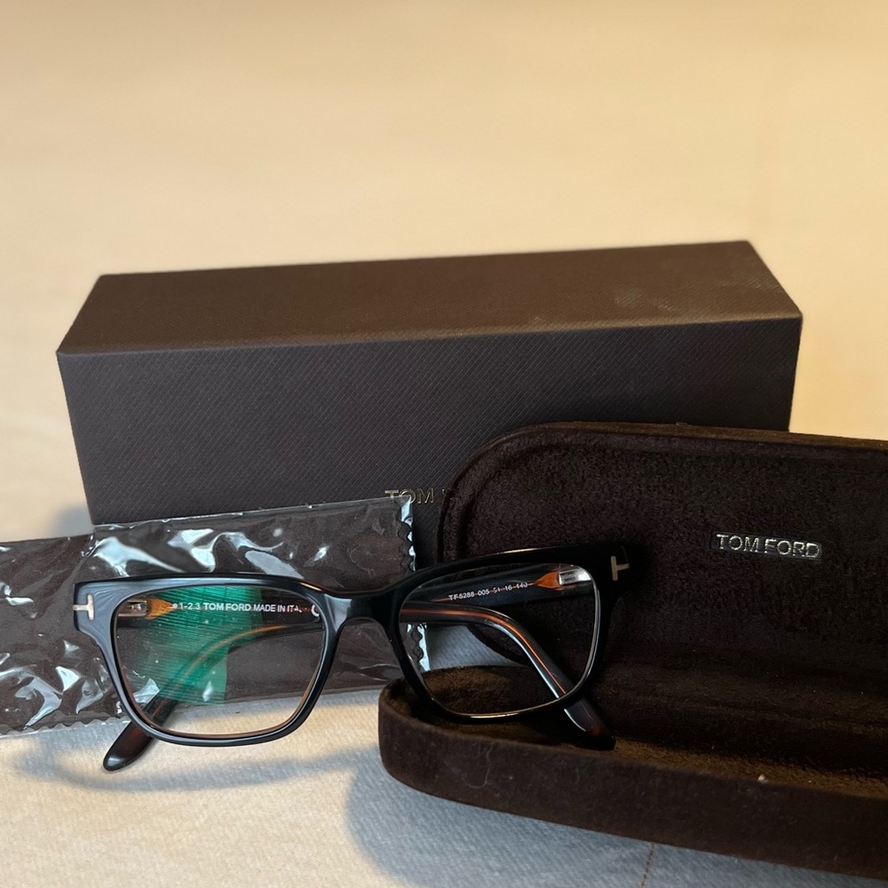 Tom Ford Eyewear TF5288 Unisex Brown Havana Plastic Eyeglasses Frames 51 mm
